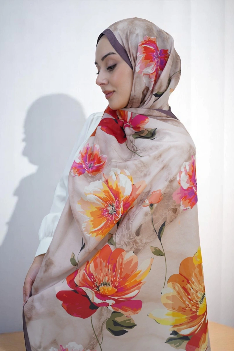 Bahar Model Retro Desen Retro Şal - 13