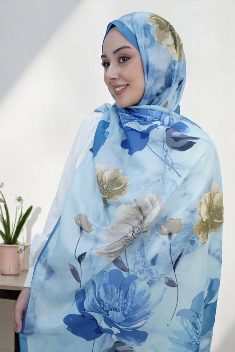 Bahar Model Retro Desen Retro Şal - 5
