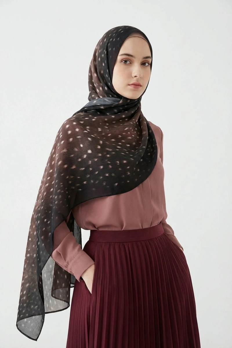 Bambi Model Ceylan Desen Şal - 1