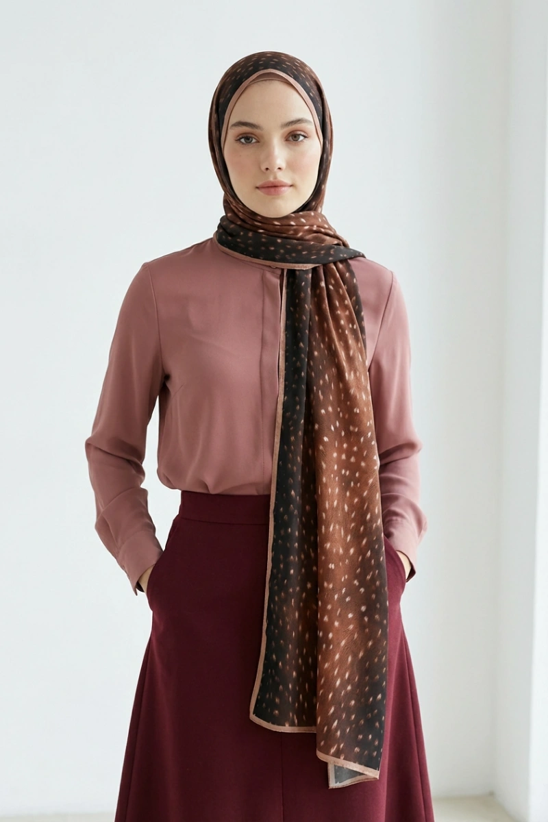 Bambi Model Ceylan Desen Şal - 2