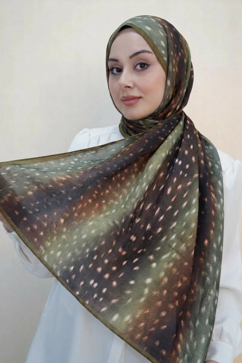 Bambi Model Ceylan Desen Şal Geçişli - 1