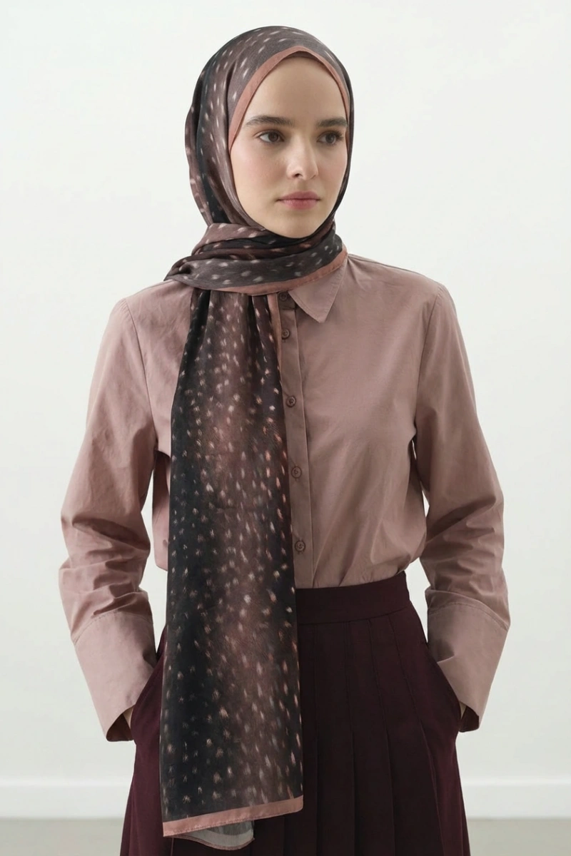 Bambi Model Ceylan Desen Şal Geçişli - 2