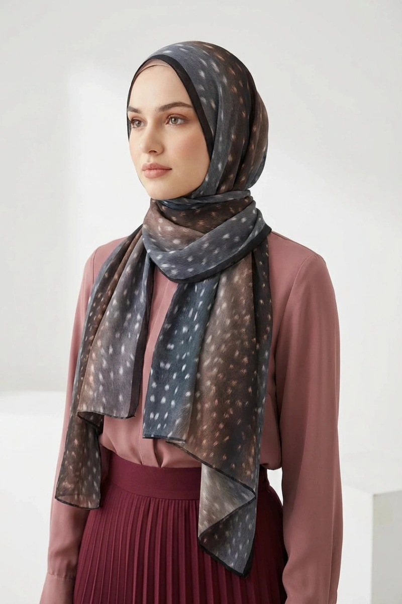 Bambi Model Ceylan Desen Şal Geçişli - 3