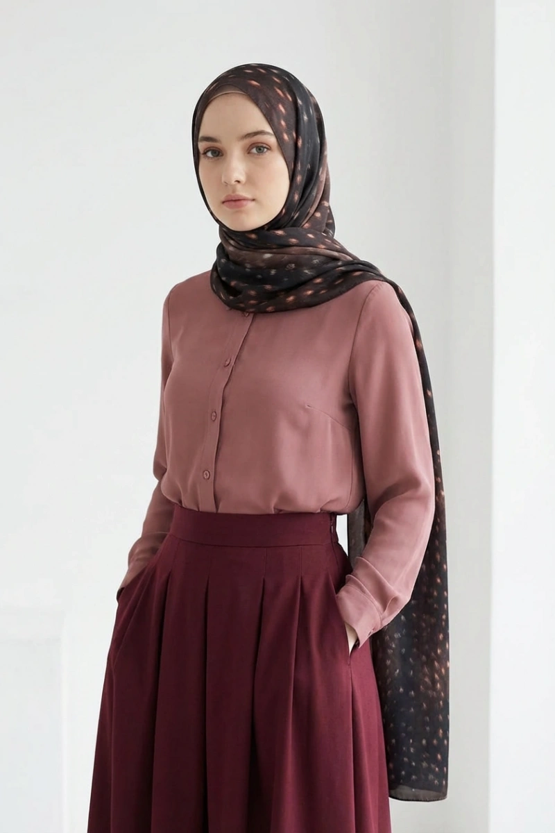 Bambi Model Ceylan Desen Şal Geçişli - 6