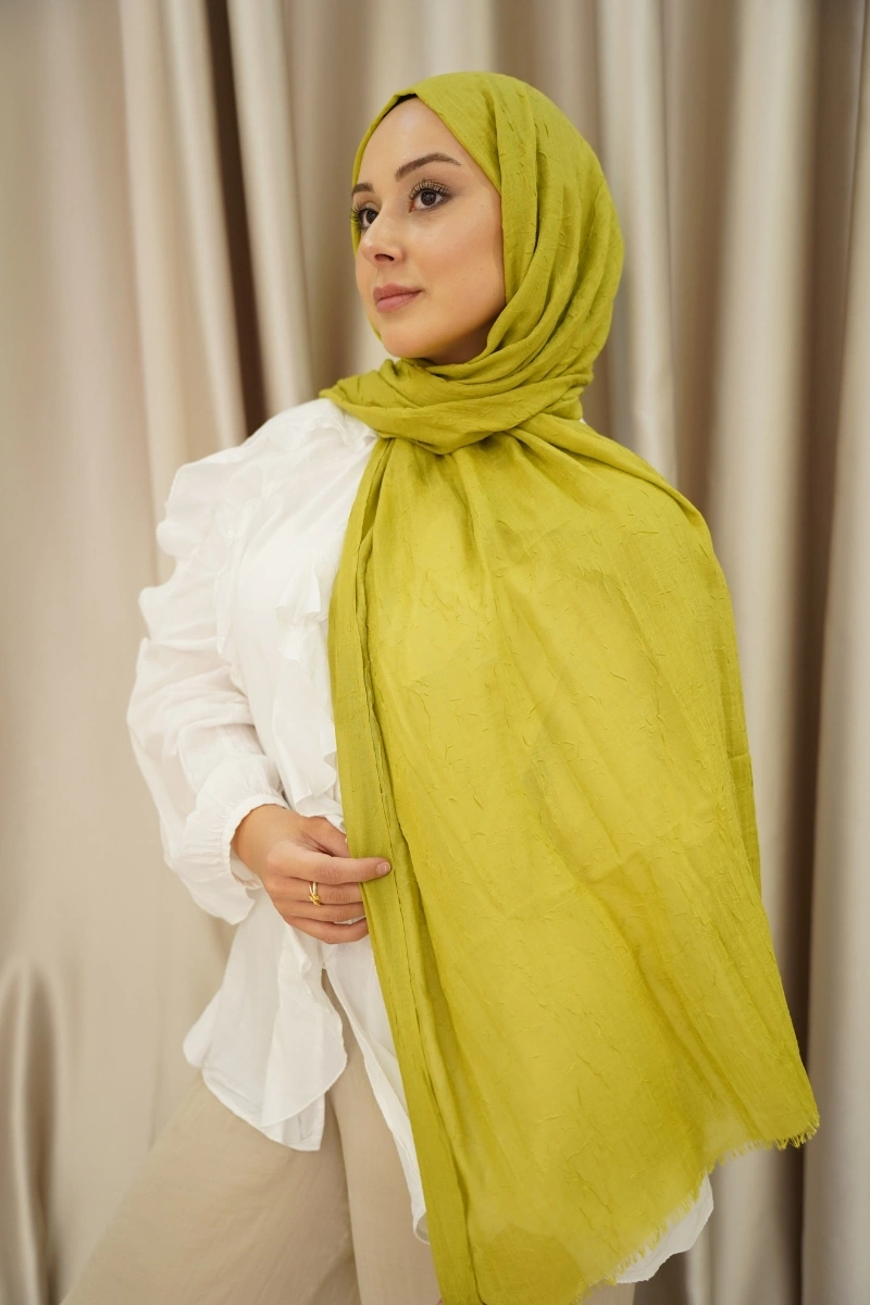 Bambu Şal - Yağ Yeşili