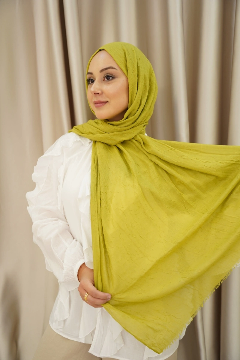 Bambu Şal - Yağ Yeşili