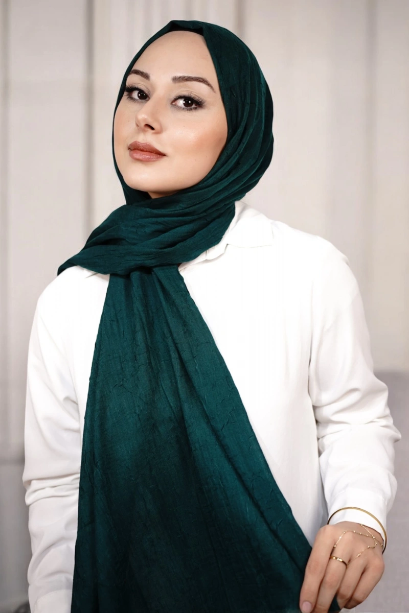 Bambu Şal - Petrol Yeşili