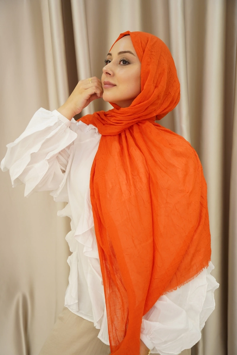 Bambu Şal - Neon Turuncu
