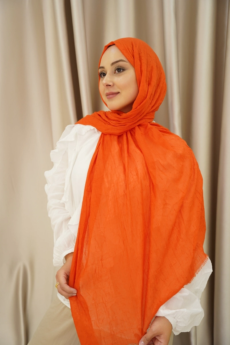 Bambu Şal - Neon Turuncu