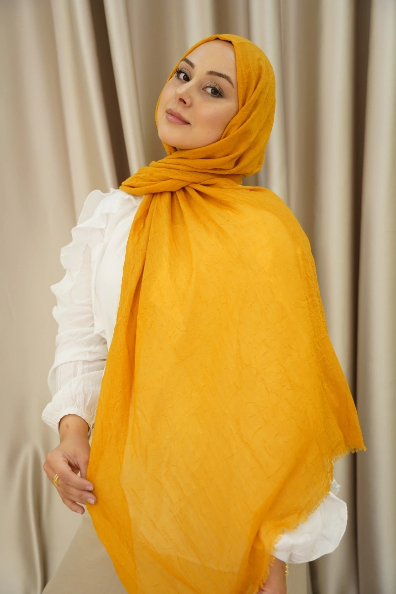 Bambu Şal - Koyu Hardal