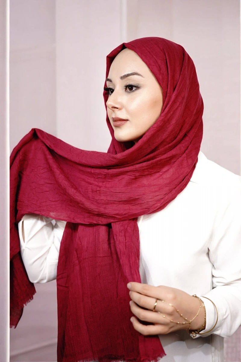 Bambu Şal - Kırmızı