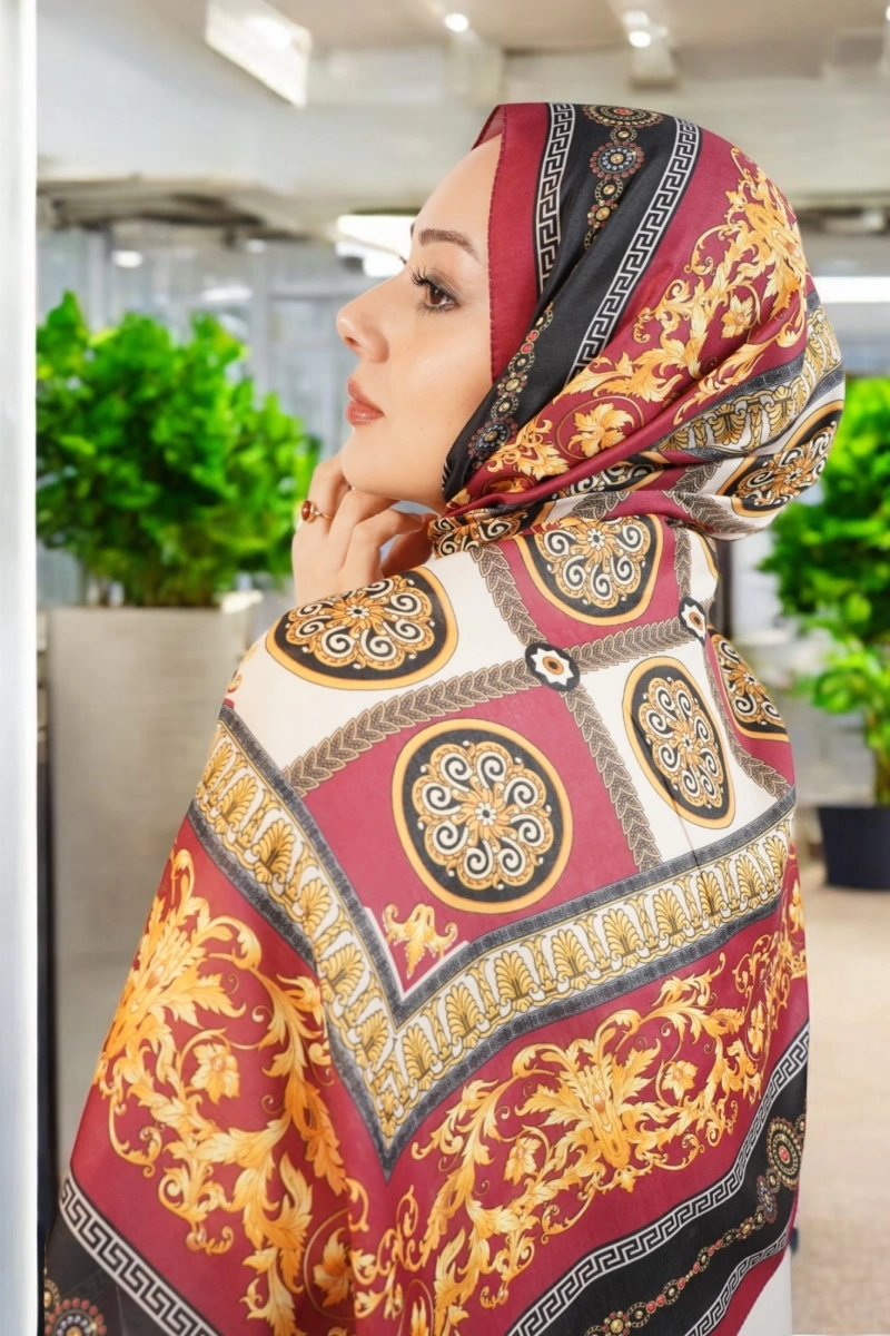 Beyrut Model Retro Şal - Kırmızı