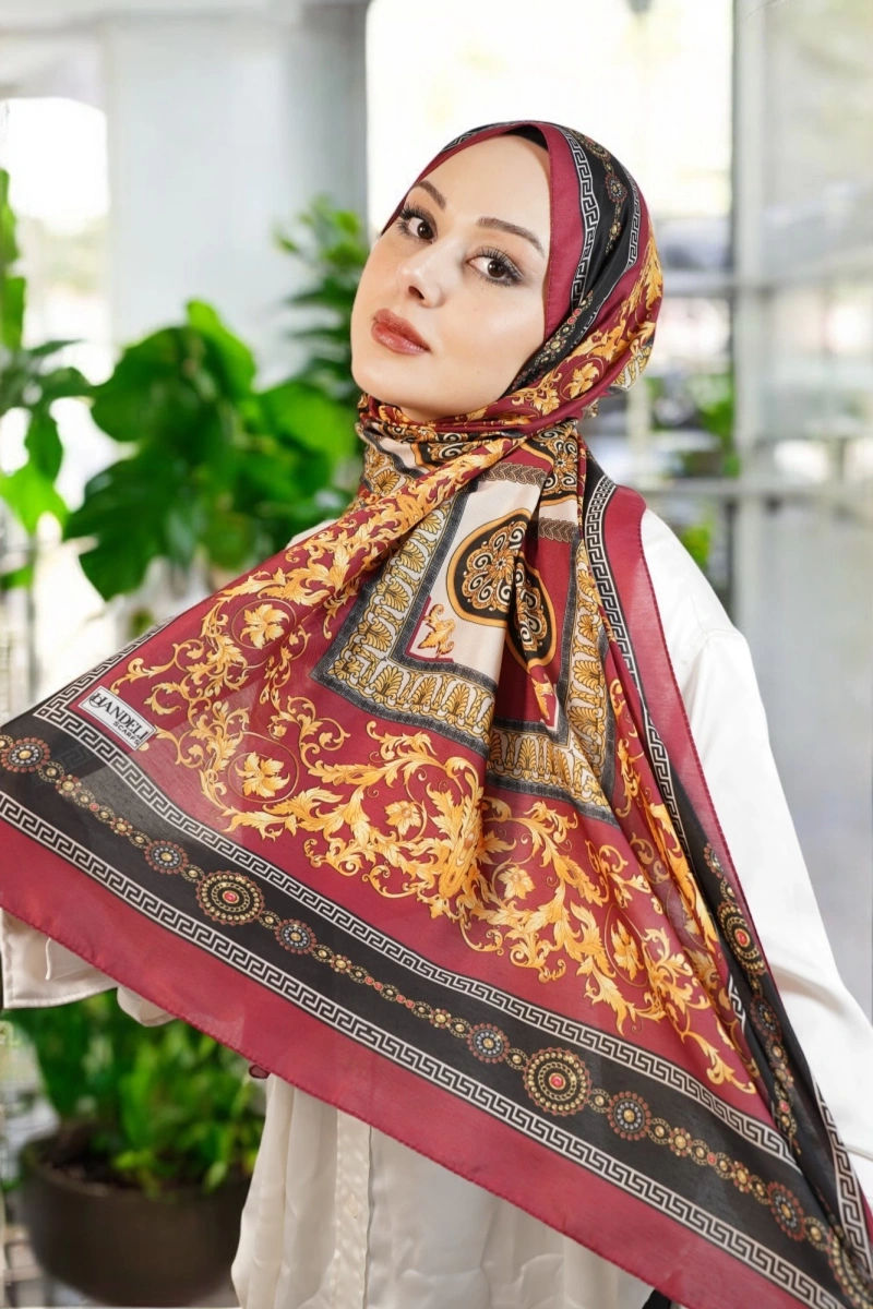 Beyrut Model Retro Şal - Kırmızı