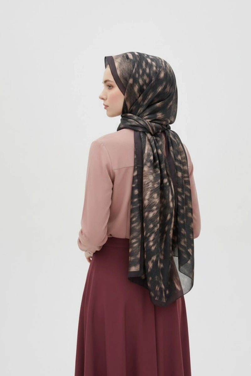 Ceylan Desen Şal Bambi Model - 1