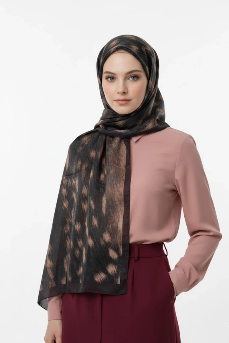 Ceylan Desen Şal Bambi Model - 1