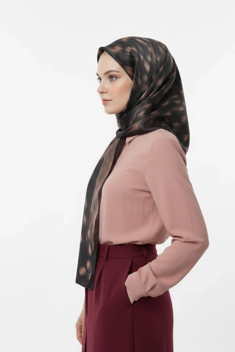 Ceylan Desen Şal Bambi Model - 1