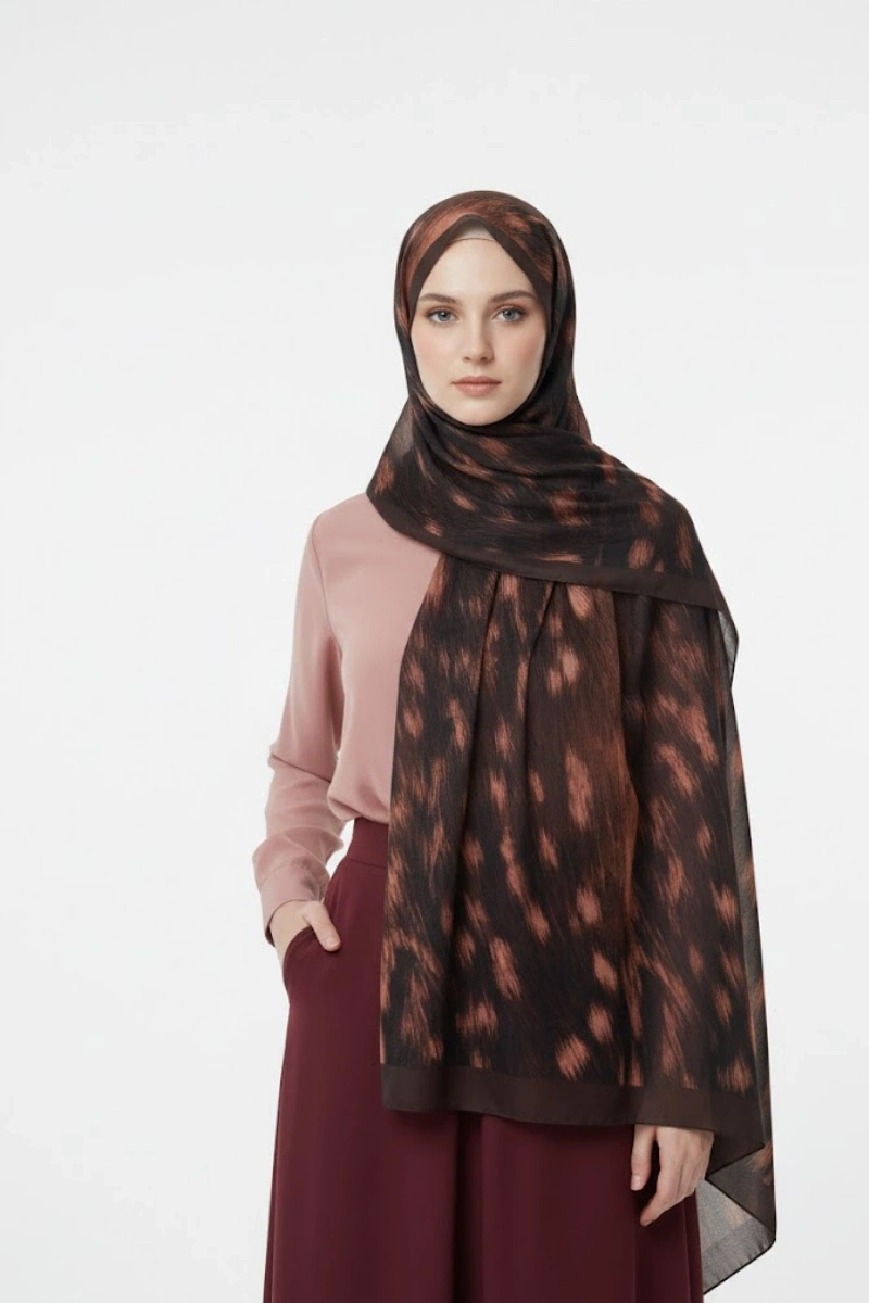 Ceylan Desen Şal Bambi Model - 6