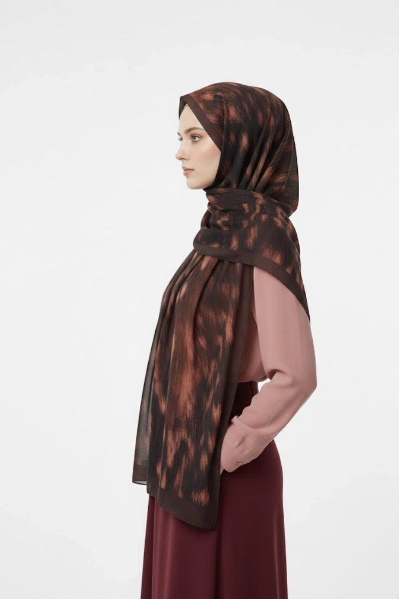 Ceylan Desen Şal Bambi Model - 6