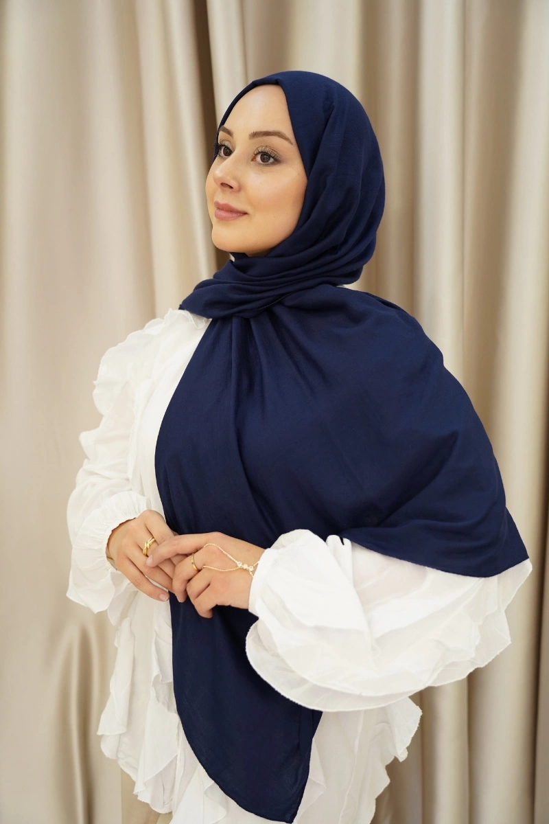 Comfort Pamuk Şal - Lacivert