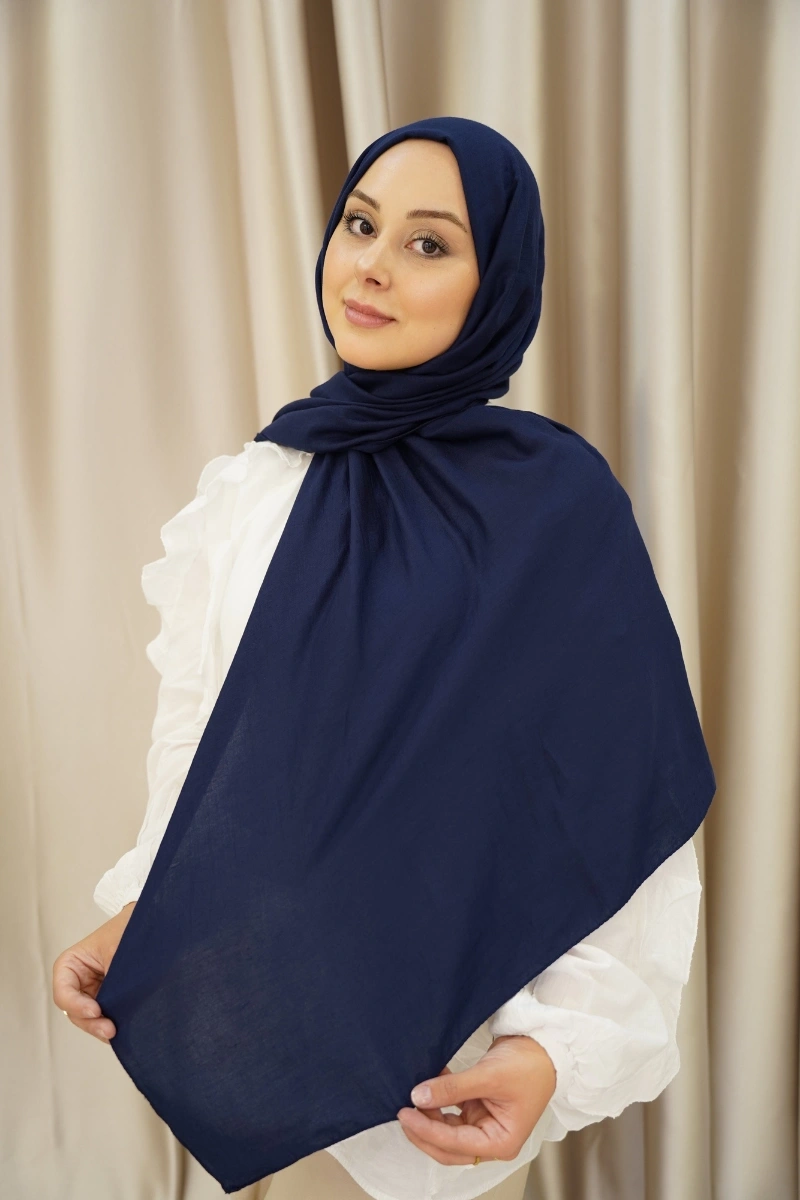 Comfort Pamuk Şal - Lacivert