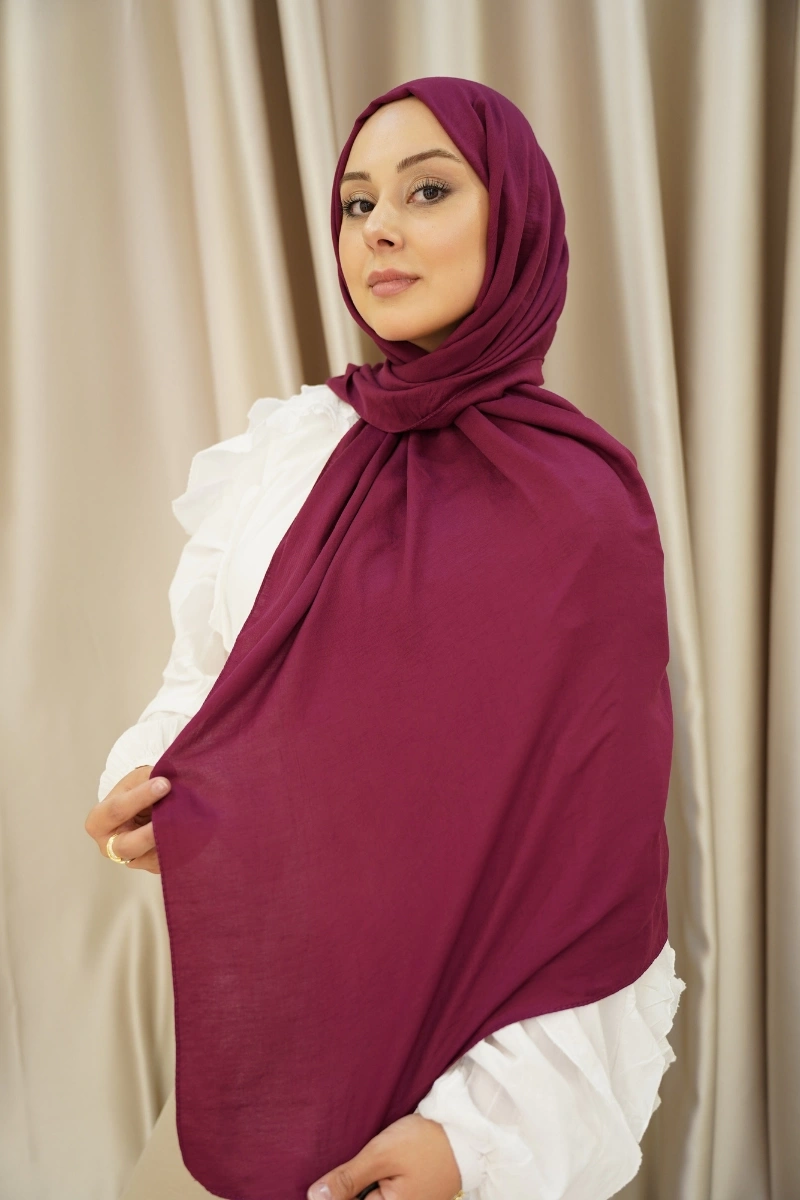 Comfort Pamuk Şal - Mürdüm