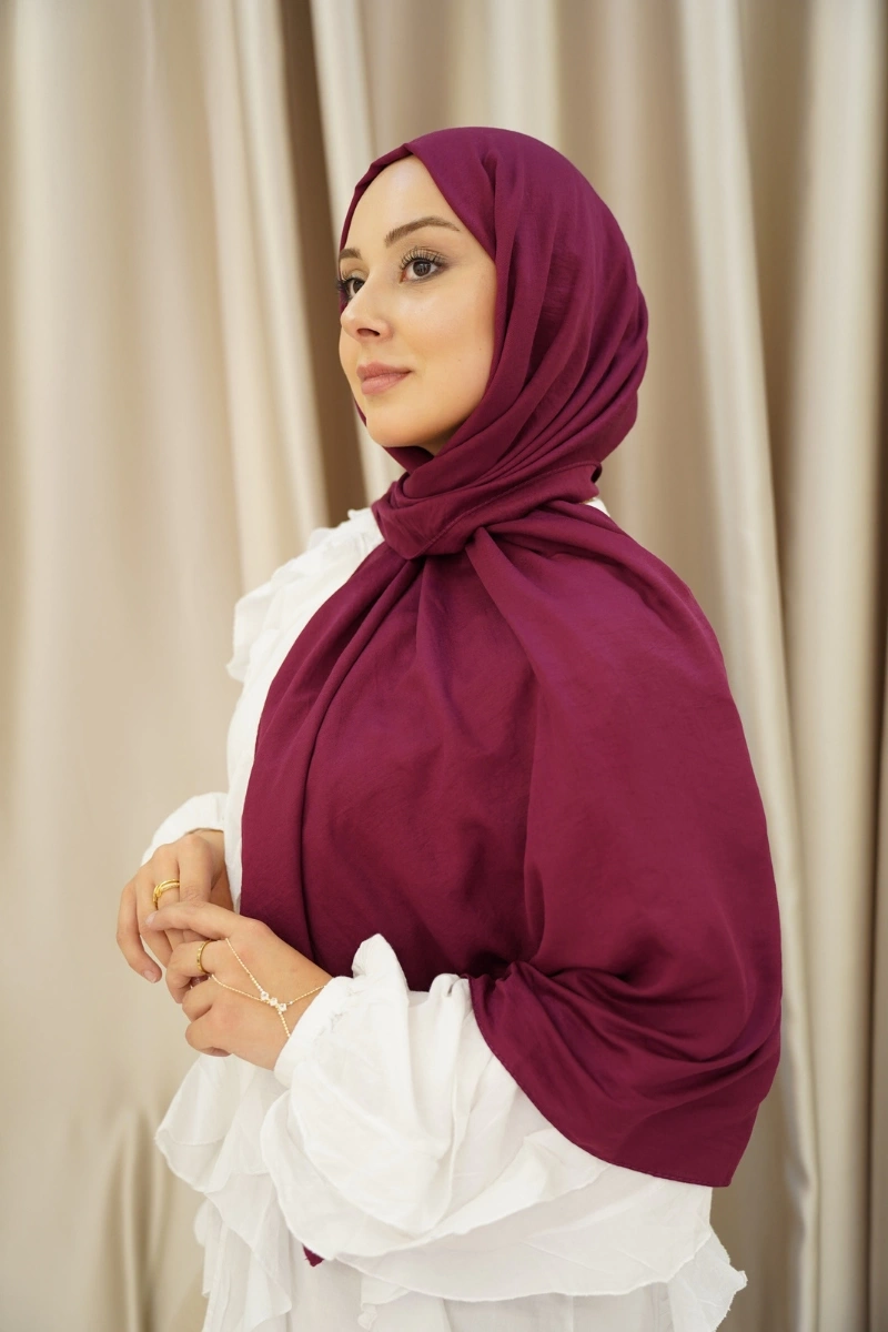 Comfort Pamuk Şal - Mürdüm