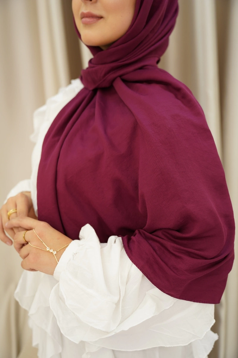 Comfort Pamuk Şal - Mürdüm