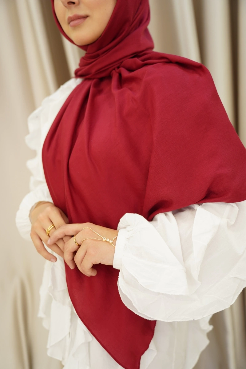 Comfort Pamuk Şal -Bordo