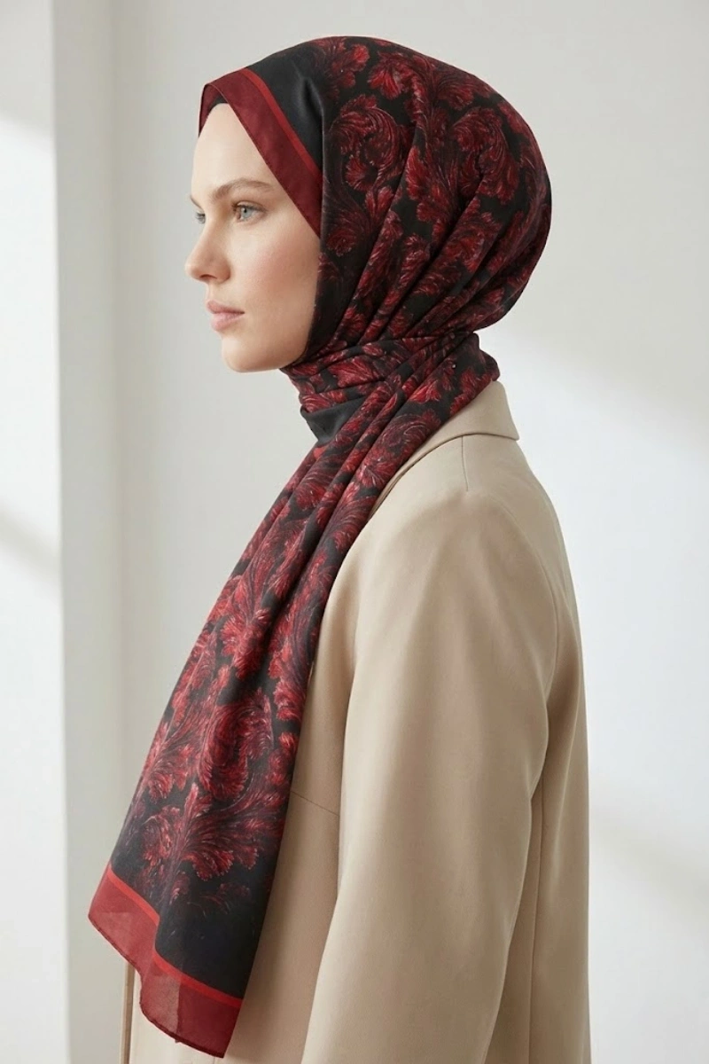 Deva Model Retro Desen Şal - 12