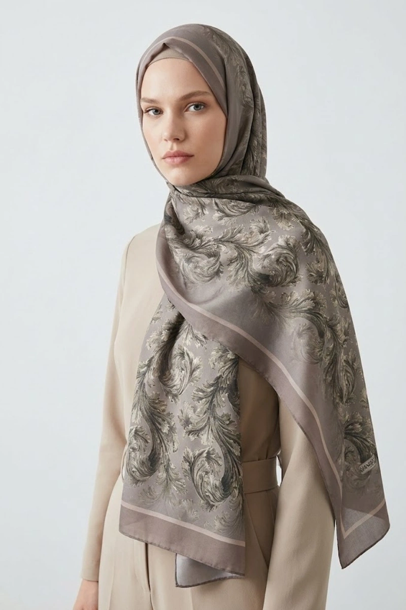 Deva Model Retro Desen Şal - 8