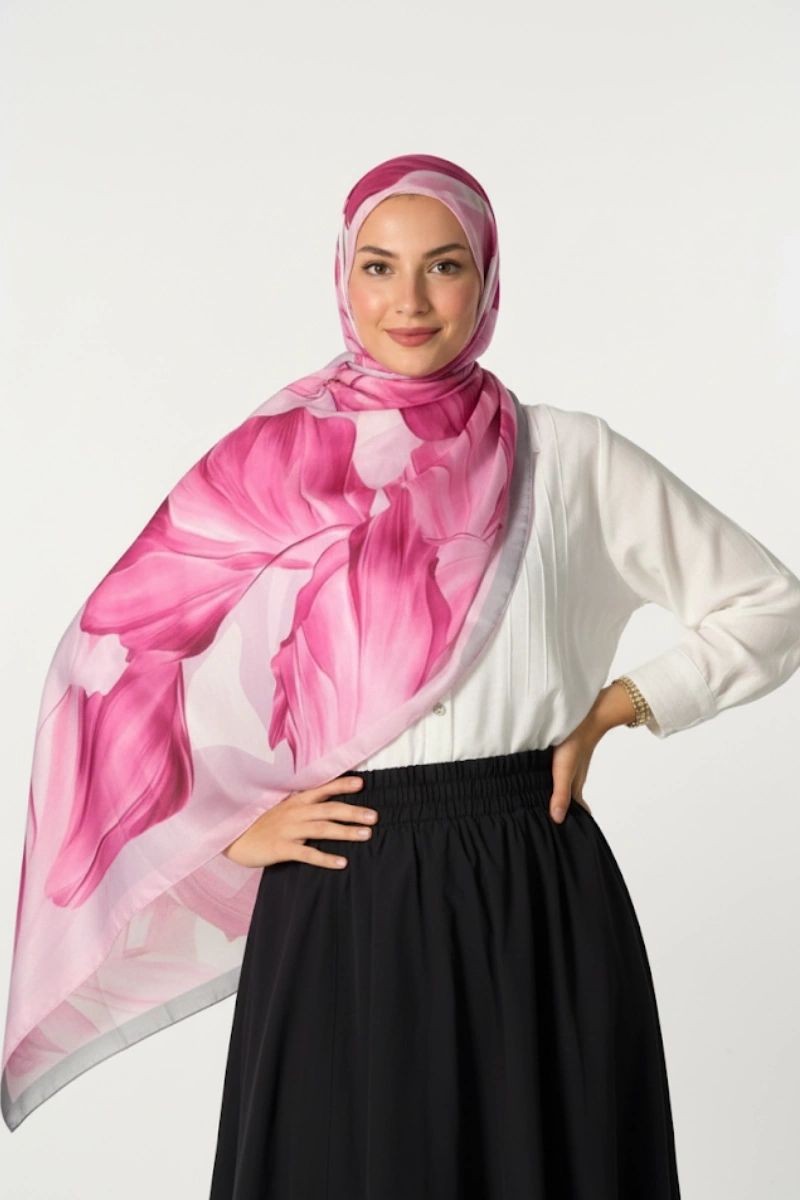 Duha Model Retro Desen Şal - 5