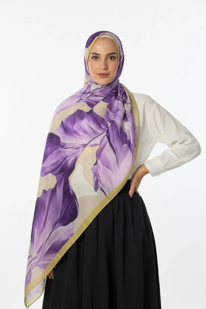 Duha Model Retro Desen Şal - 6