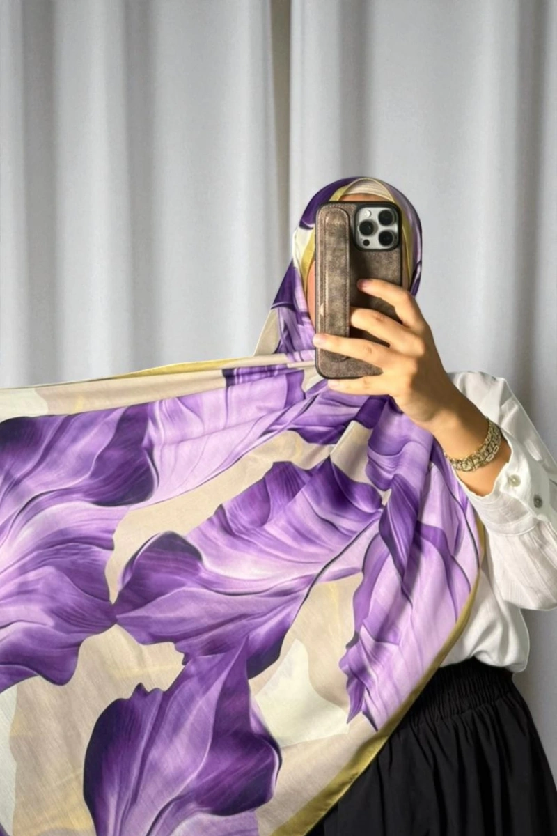 Duha Model Retro Desen Şal - 6