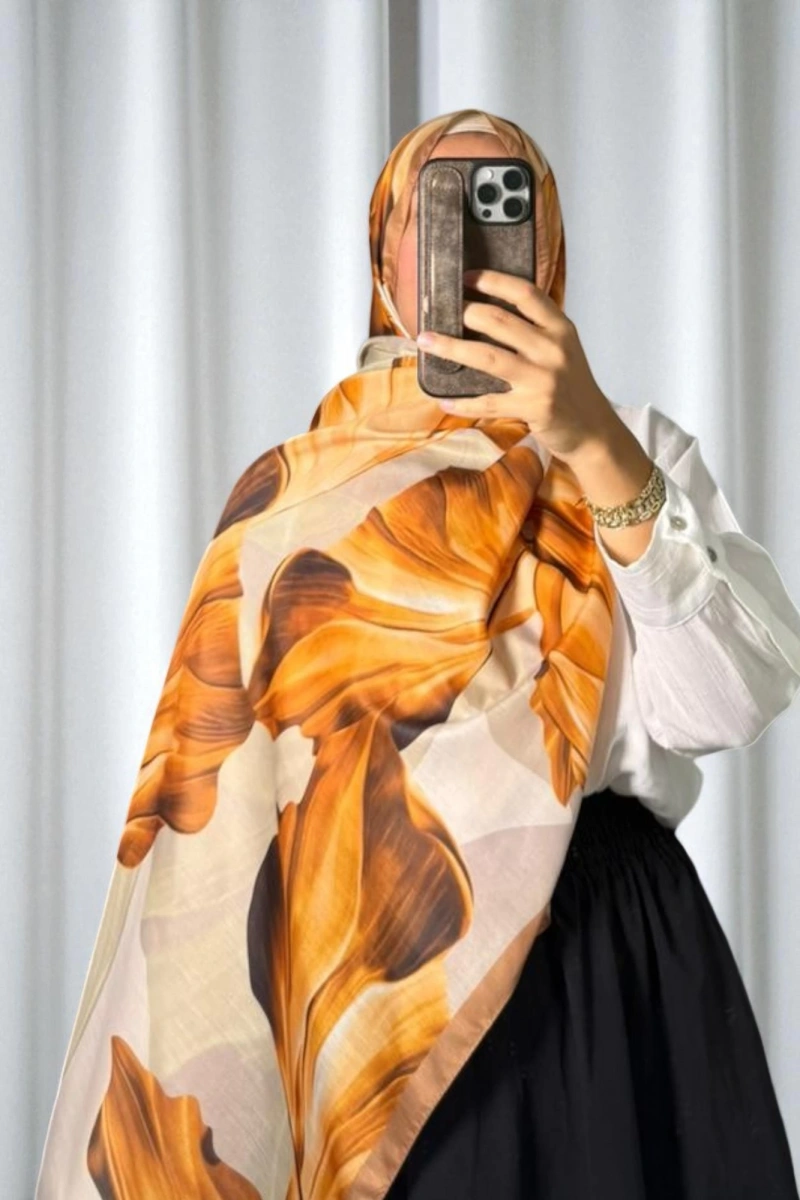 Duha Model Retro Desen Şal - 8