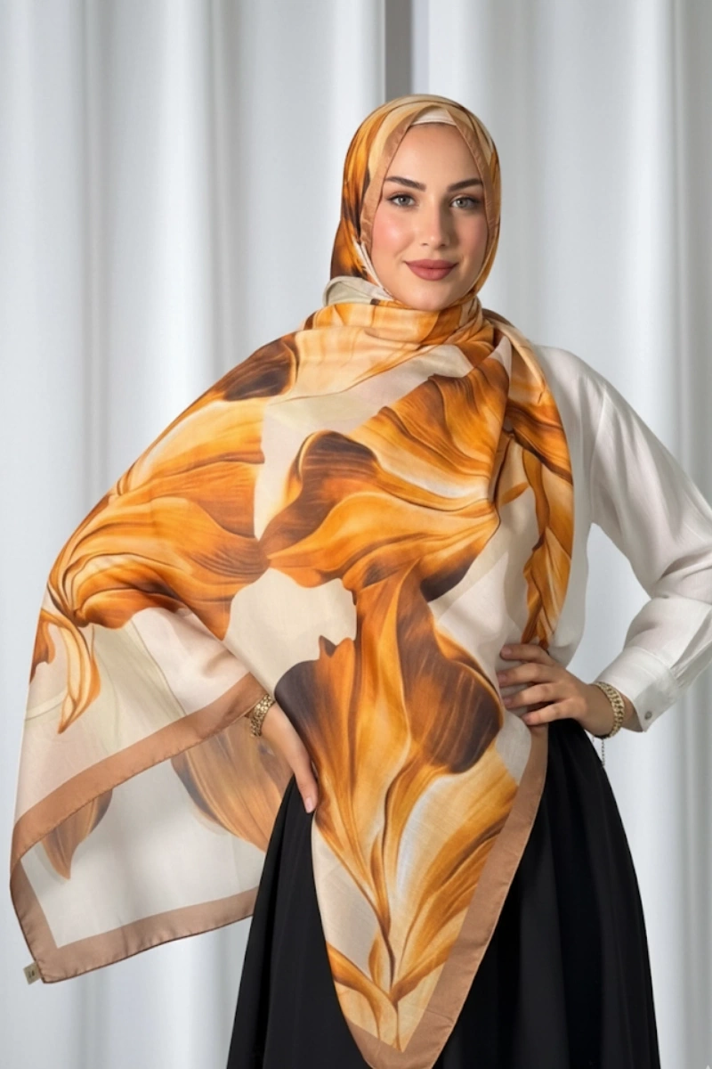 Duha Model Retro Desen Şal - 8