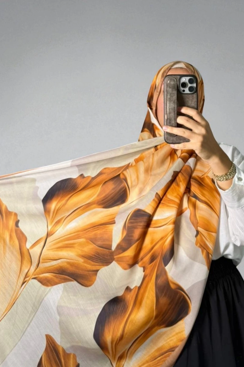 Duha Model Retro Desen Şal - 8