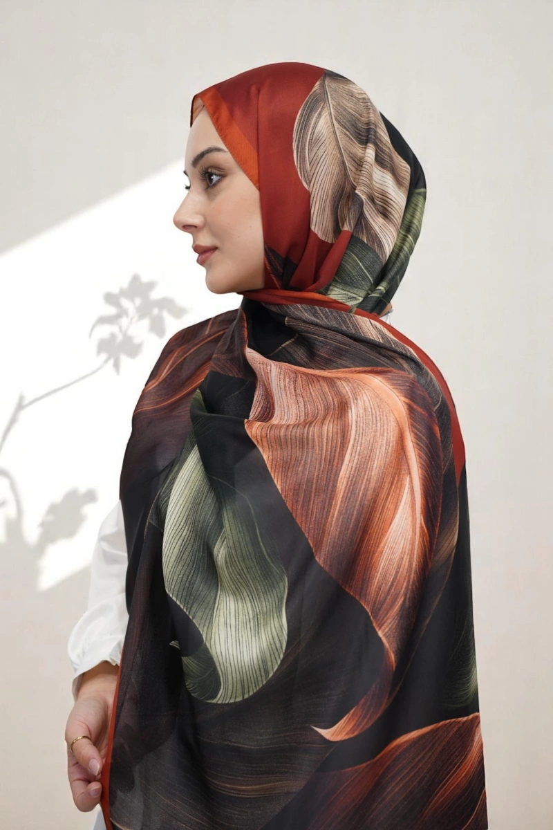 Esinti Model Retro Desen Retro Şal - 5