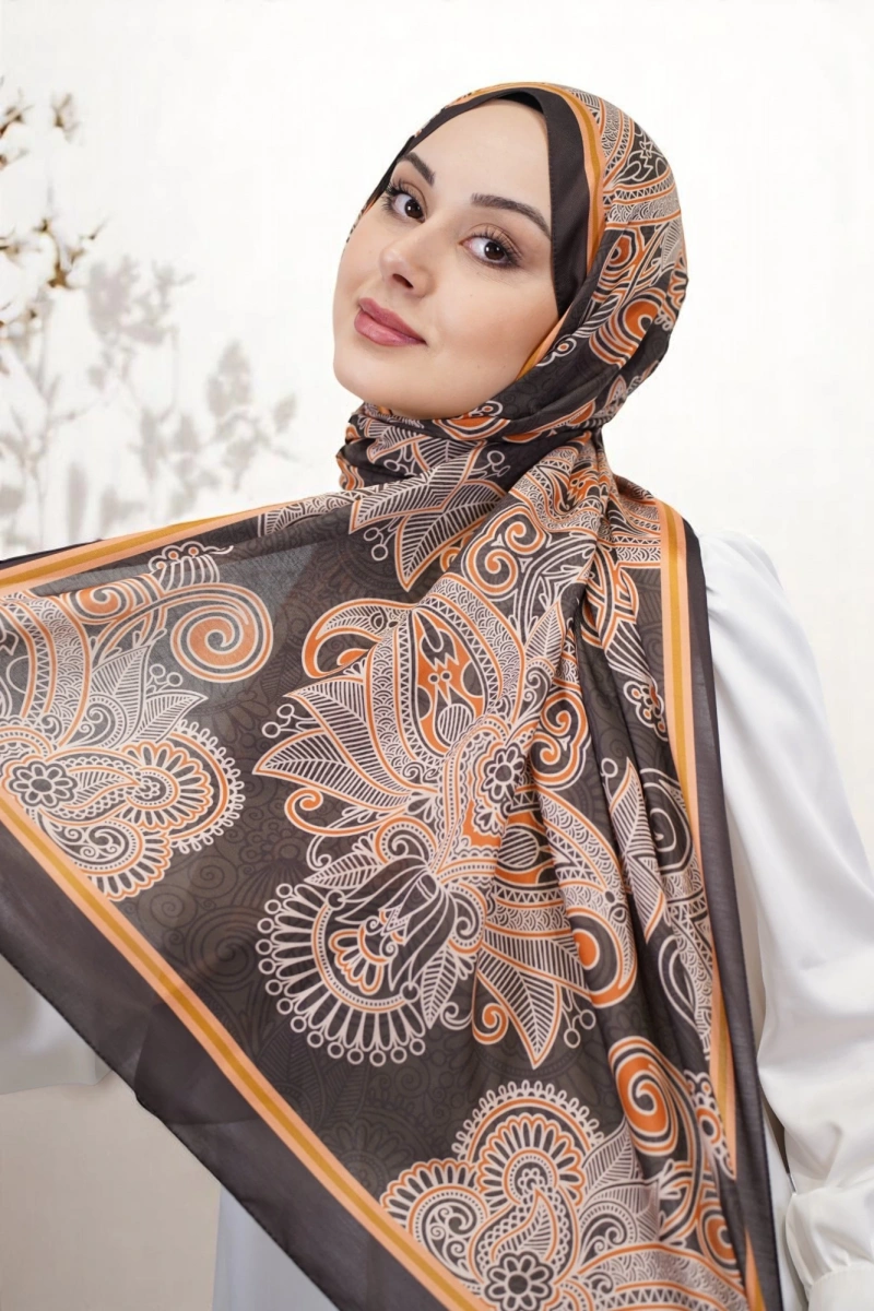 Evora Model Etnik Desen Retro Şal - 2
