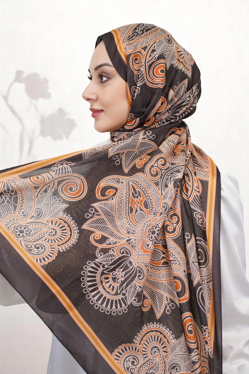 Evora Model Etnik Desen Retro Şal - 2