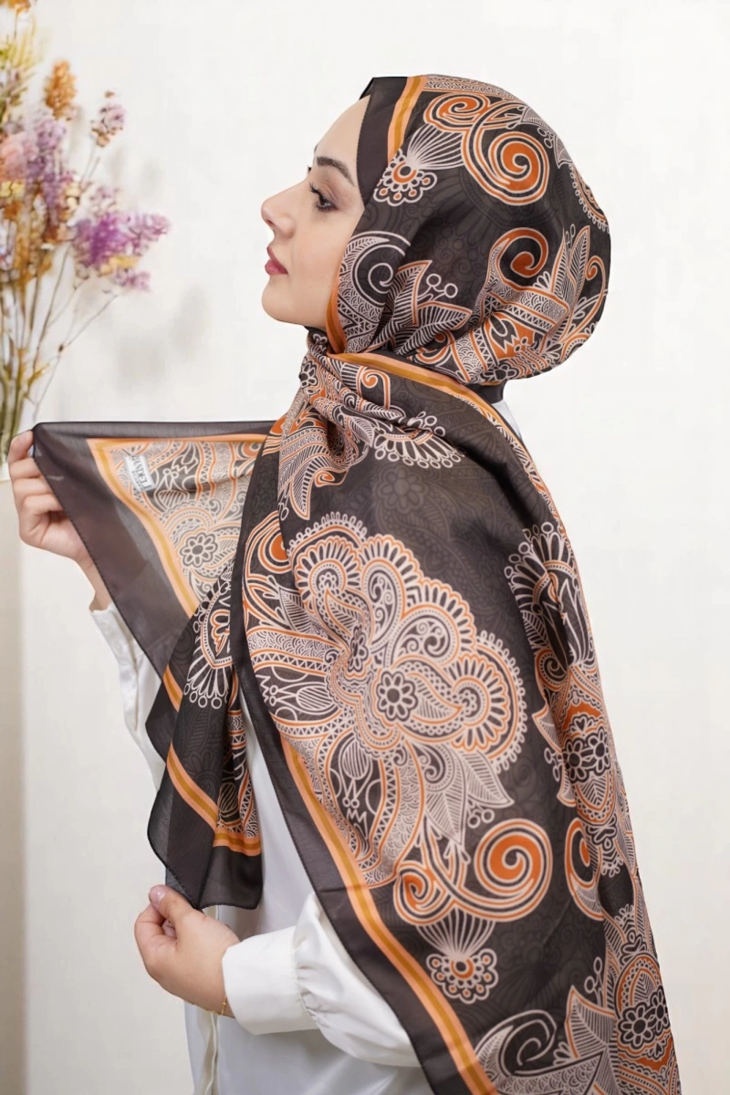 Evora Model Etnik Desen Retro Şal - 2
