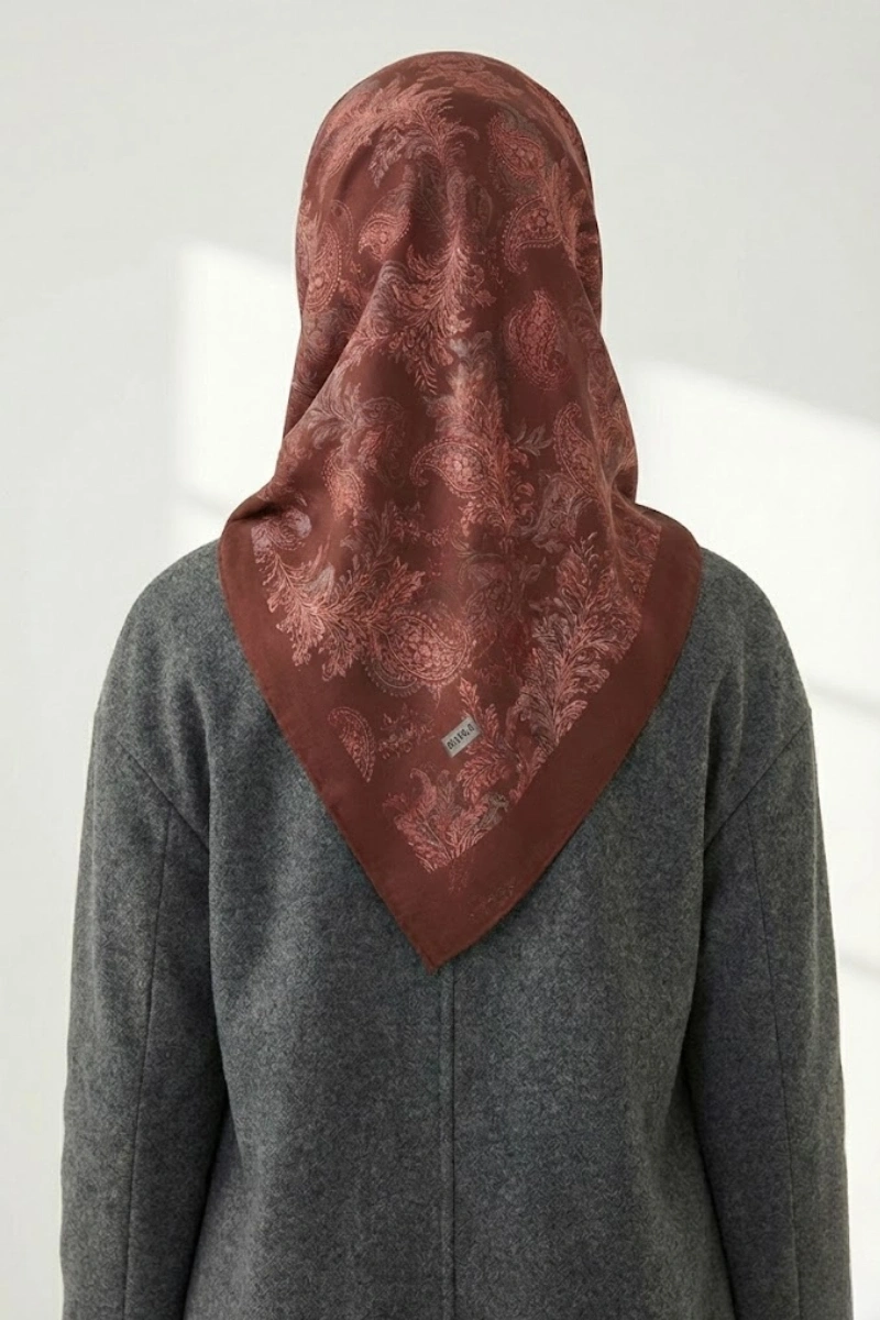 Fleur Model Retro Desen Şal - 3