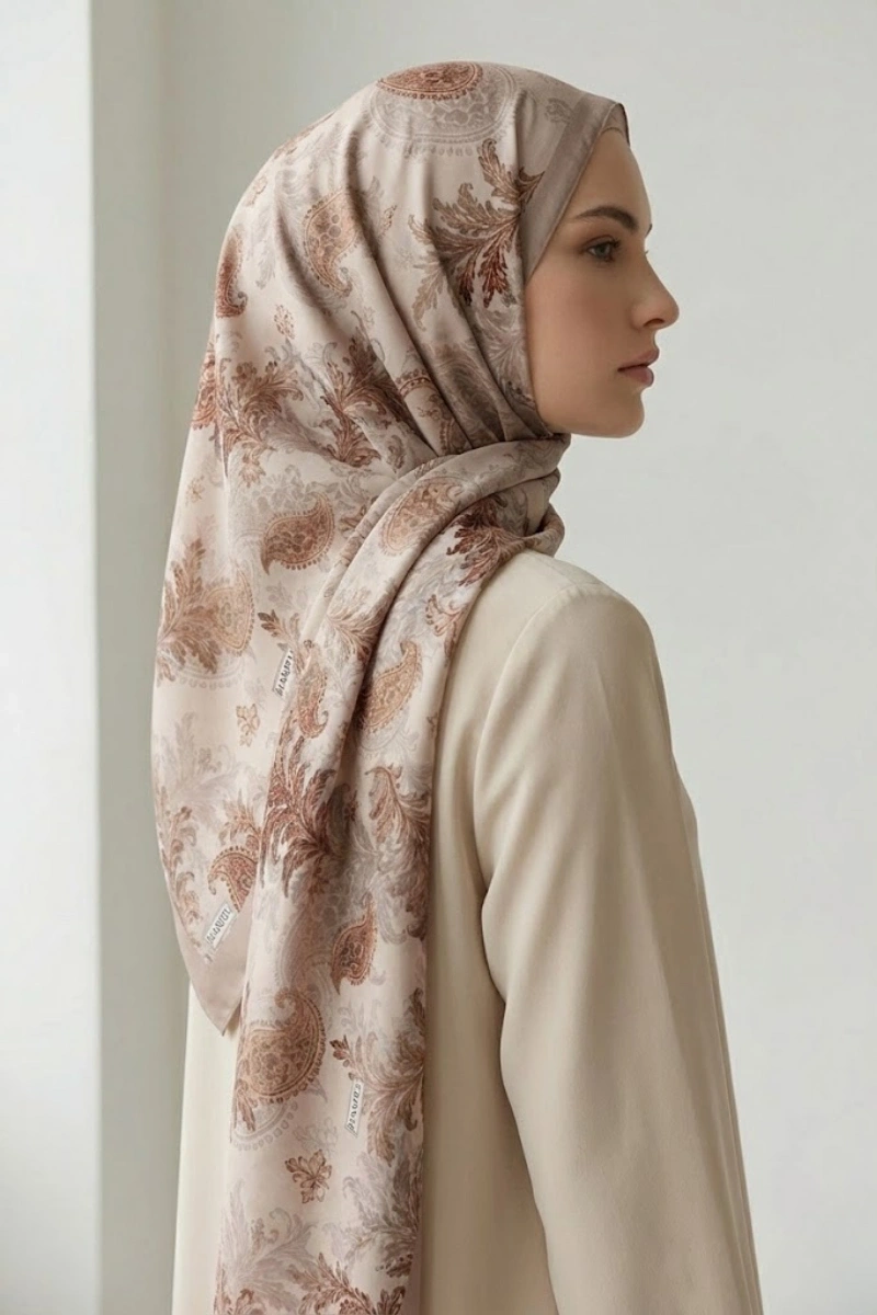 Fleur Model Retro Desen Şal - 5