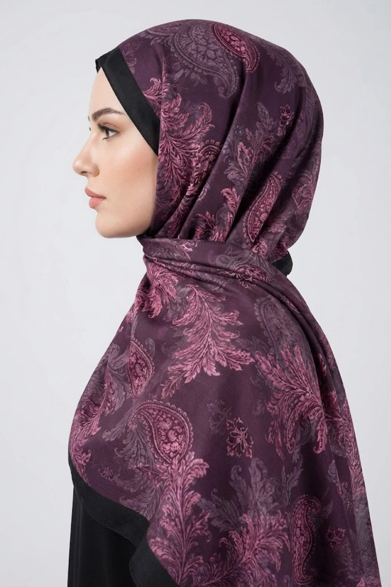 Fleur Model Retro Desen Şal - 7