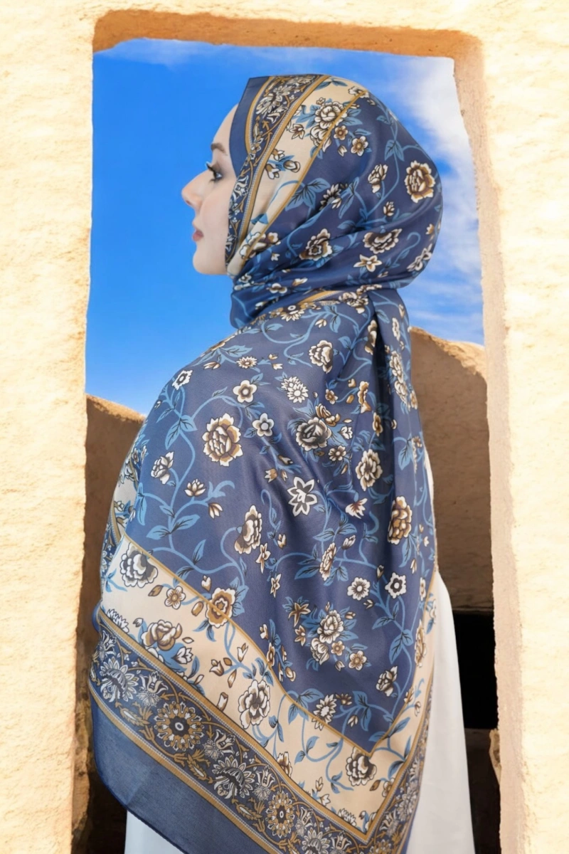 Flower Model Retro Desen Şal - 3