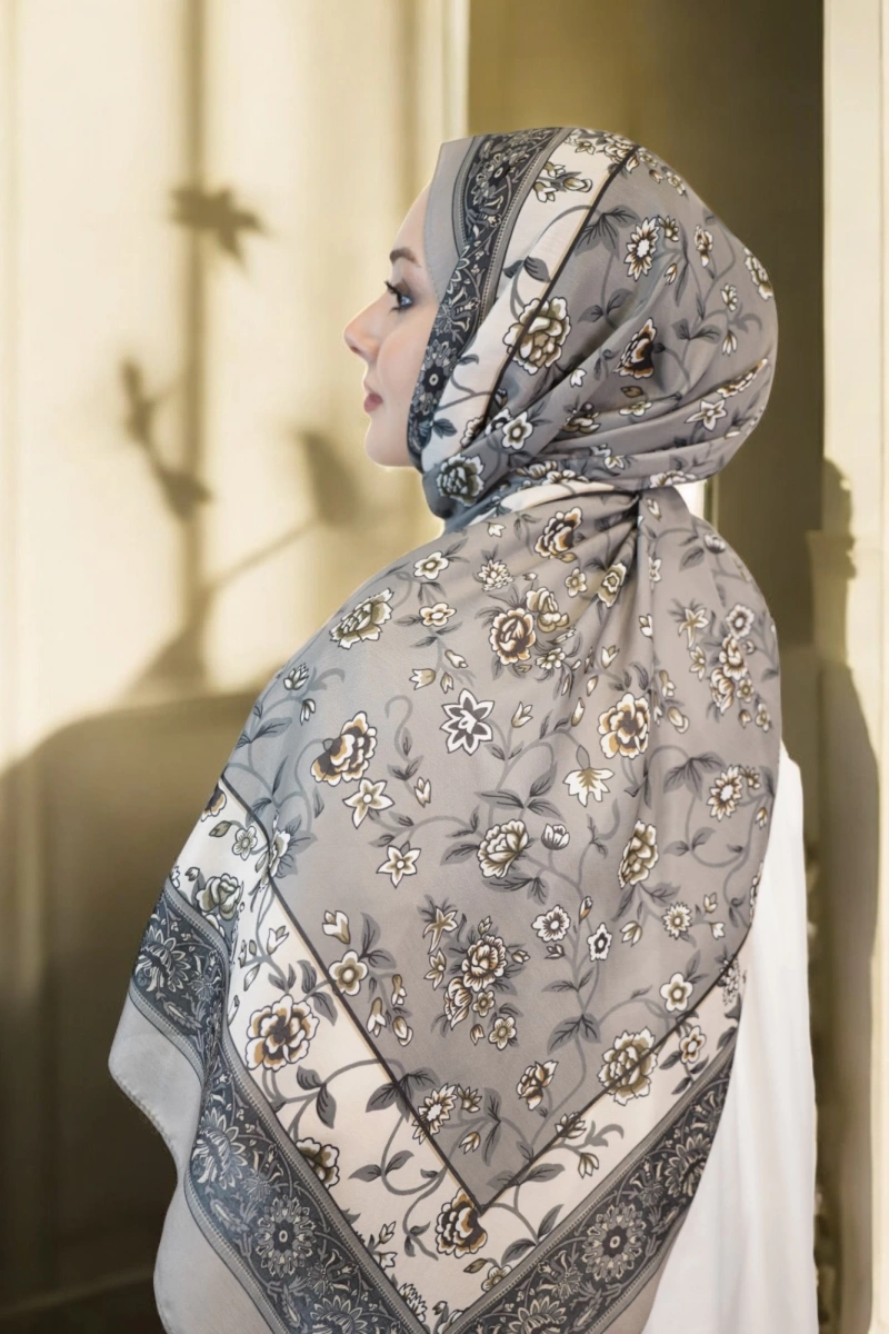 Flower Model Retro Desen Şal - 7
