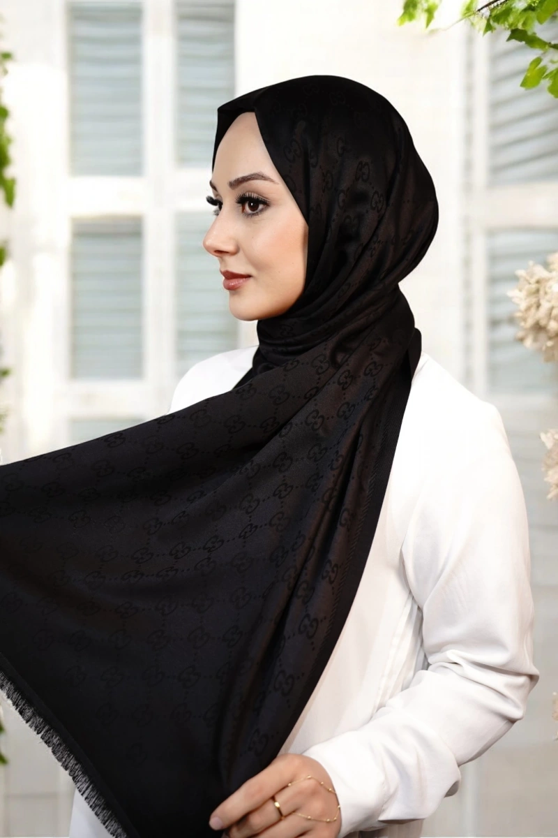 G Model Kaşmir Şal -Siyah