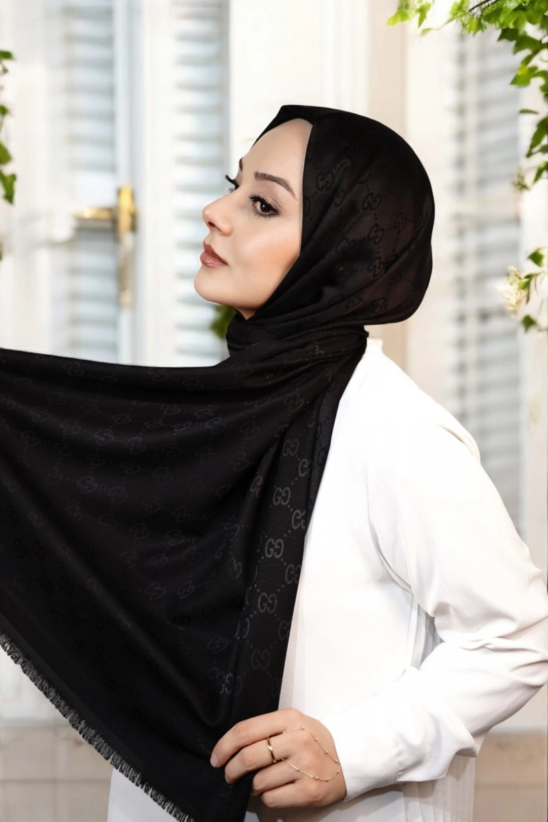 G Model Kaşmir Şal -Siyah