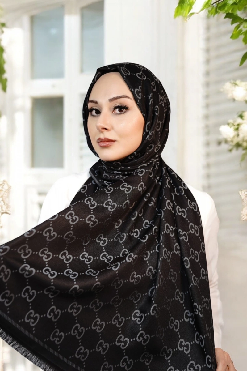 G Model Çift Taraflı Kaşmir Şal - Siyah