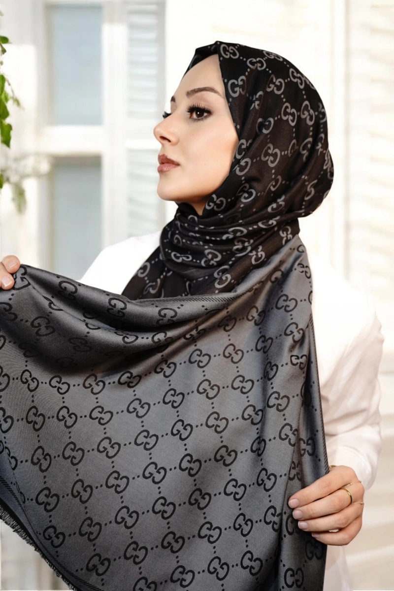 G Model Çift Taraflı Kaşmir Şal - Siyah