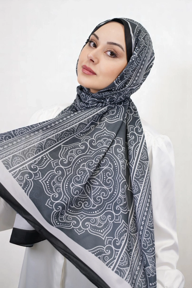 Lisa Model Etnik Desen Retro Şal - 1